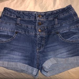 Mossimo High Waisted Rolled Jean Shorts